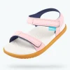 Native Shoes Sandals^Charley Child Princess Pink/ Shell White/ Toffee Brown