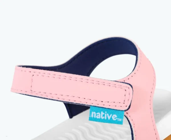 Native Shoes Sandals^Charley Child Princess Pink/ Shell White/ Toffee Brown