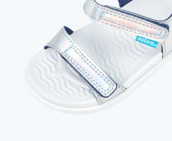 charley_hologram_child_3.webp Native Shoes Sandals^Charley Hologram Child Hologram/ Shell White