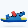 Native Shoes Sandals^Frankie Sugarlite Child Resting Blue/ Celery Green/ Uv Blue/ Uv Hyper Strap