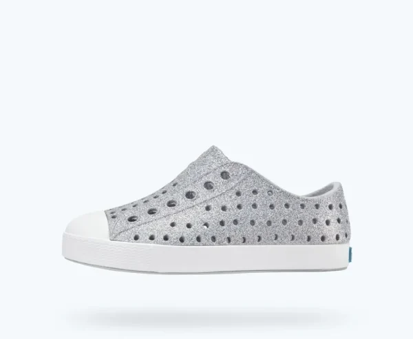 Native Shoes Shoes^Jefferson Bling Child Disco Bling/ Shell White