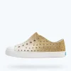 Native Shoes Shoes^Jefferson Bling Child Gold Frost Bling/ Shell White