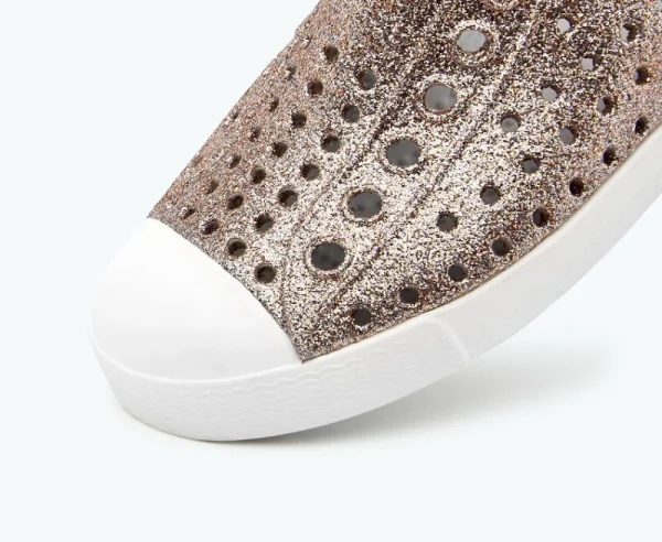 Native Shoes Shoes^Jefferson Bling Child Metal Bling/ Shell White