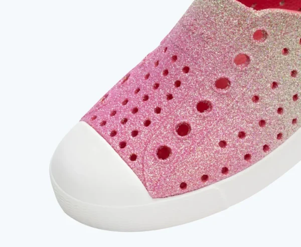 Native Shoes Shoes^Jefferson Bling Child Celery Dazzle Bling/ Shell White