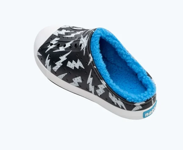 Native Shoes Shoes^Jefferson Cozy Glow Big Kid Jiffy Black/ Shell White/ Shell Lightning Glow