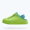 Native Shoes Shoes^Jefferson Cozy Sugarlite Little Kid Snap Green/ Snap Green/ Maui Blue