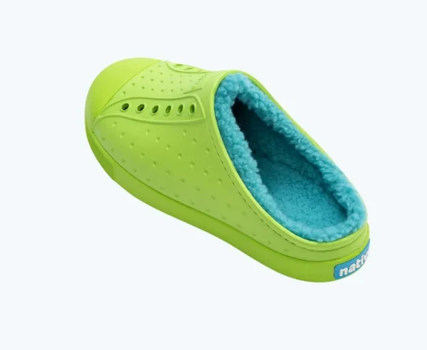 Native Shoes Shoes^Jefferson Cozy Sugarlite Big Kid Snap Green/ Snap Green/ Maui Blue
