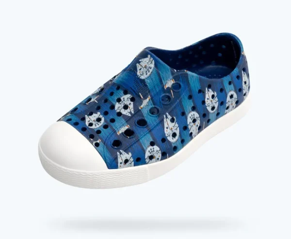 Native Shoes Shoes^Jefferson Star Wars Print Child Starry Blue/ Shell White/ Millennium Falcon Aop