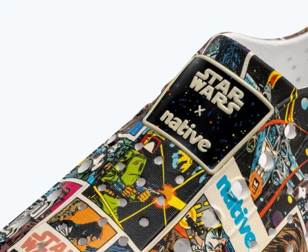 Native Shoes Shoes^Jefferson Star Wars Print Shell White/ Shell White/ Comic Multi Aop