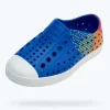 Native Shoes Shoes^Jefferson Sugarlite Block Child Uv Blue/ Shell White/ Hyper Freesia Celery Block