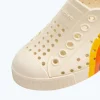 Native Shoes Shoes^Jefferson Sugarlite Block Child Bone White/ Bone White/ Spicy Flame Vallarta Circle