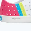 Native Shoes Shoes^Jefferson Sugarlite Block Child Shell White/ Shell White/ Dazzle Maria Celery Block