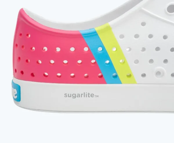 Native Shoes Shoes^Jefferson Sugarlite Block Shell White/ Shell White/ Dazzle Maria Celery Block