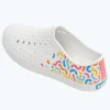 Native Shoes Shoes^Jefferson Sugarlite Block Shell White/ Shell White/ Dazzle Resting Squiggle Block