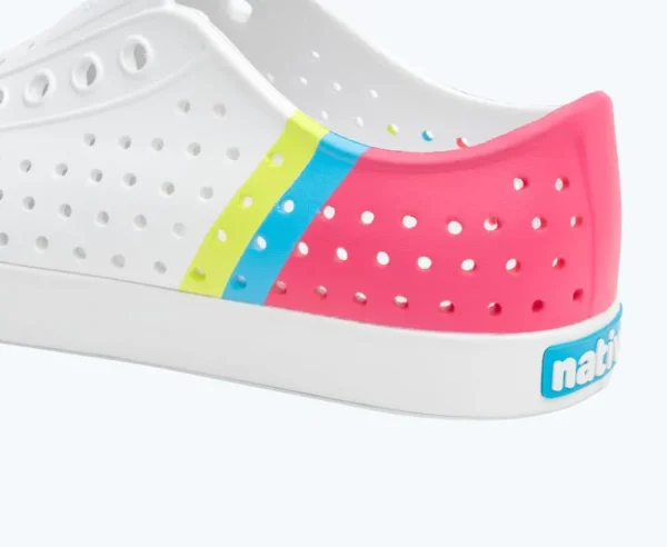 Native Shoes Shoes^Jefferson Sugarlite Block Shell White/ Shell White/ Dazzle Maria Celery Block