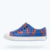 Native Shoes Shoes^Jefferson Sugarlite Print Child Uv Blue/ Shell White/ Laflame Lightning