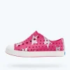 Native Shoes Shoes^Jefferson Sugarlite Print Child Radberry Pink/ Shell White/ Silver Stars