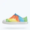 Native Shoes Shoes^Jefferson Sugarlite Print Child Shell White/ Shell White/ Rainbow Tie Dye