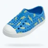 Native Shoes Shoes^Jefferson Sugarlite Print Child Resting Blue/ Shell White/ Celery Lightning