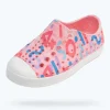 Native Shoes Shoes^Jefferson Sugarlite Print Child Princess Pink/ Shell White/ Apricot Dazzle Squiggle