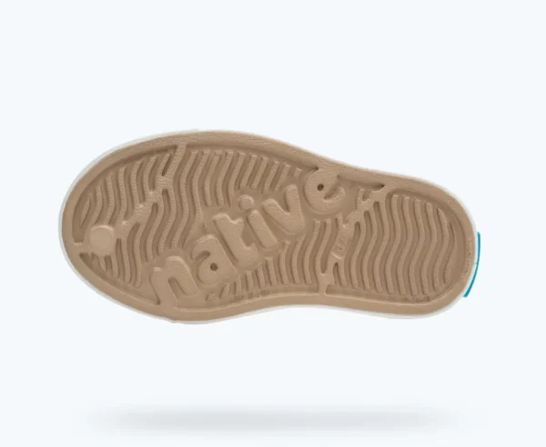 Native Shoes Shoes^Jefferson Sugarlite Print Child Flax Tan/ Shell White/ City Eucamo