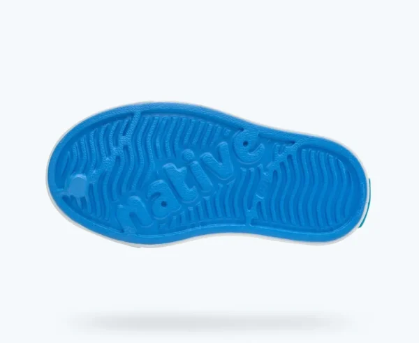 Native Shoes Shoes^Jefferson Sugarlite Print Child Resting Blue/ Shell White/ Celery Lightning