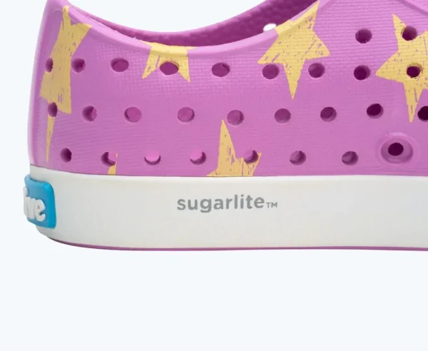 Native Shoes Shoes^Jefferson Sugarlite Print Child Winterberry Pink/ Shell White/ Morning Stars