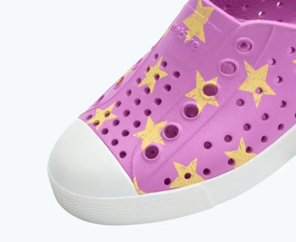 Native Shoes Shoes^Jefferson Sugarlite Print Child Winterberry Pink/ Shell White/ Morning Stars