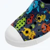 Native Shoes Shoes^Jefferson Sugarlite Print Child Regatta Blue/ Shell White/ Resting Laflame Critters