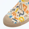 Native Shoes Shoes^Jefferson Sugarlite Print Child Bone White/ Flax Tan/ Apricot Resting Squiggle