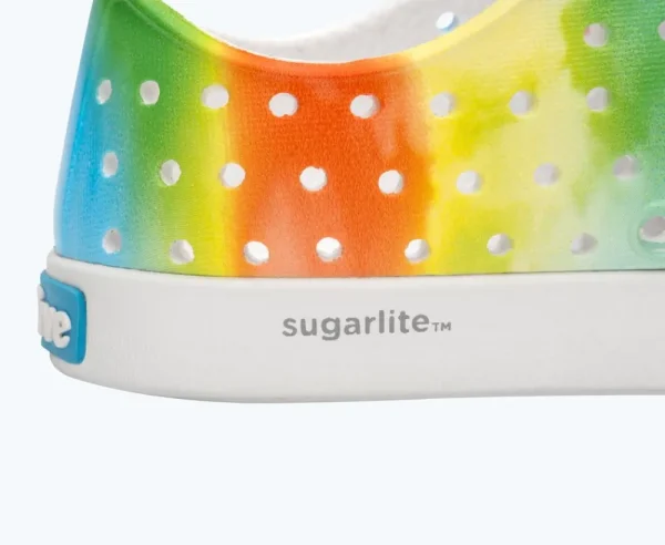 Native Shoes Shoes^Jefferson Sugarlite Print Child Shell White/ Shell White/ Rainbow Tie Dye