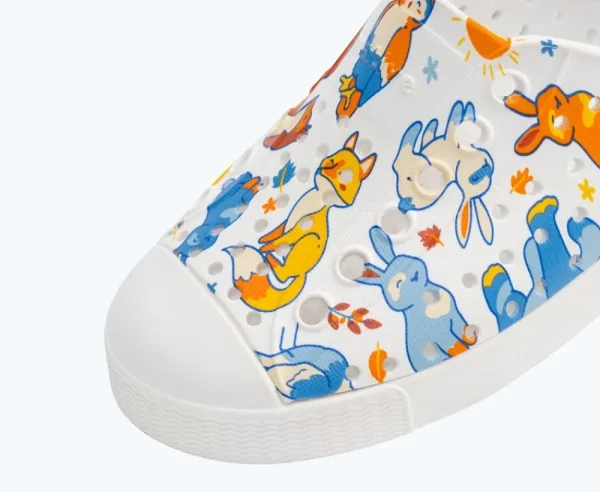Native Shoes Shoes^Jefferson Sugarlite Print Child Shell White/ Shell White/ Daylight Woodland Friends