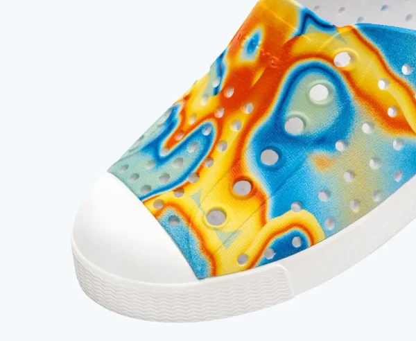 Native Shoes Shoes^Jefferson Sugarlite Print Child Shell White/ Shell White/ Laflame Thermal