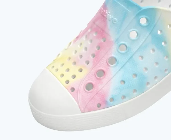 Native Shoes Shoes^Jefferson Sugarlite Print Child Shell White/ Shell White/ Pastel Tie Dye