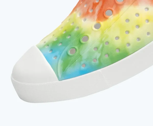 Native Shoes Shoes^Jefferson Sugarlite Print Shell White/ Shell White/ Rainbow Tie Dye