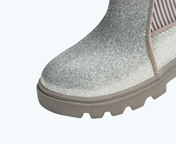 Native Shoes Boots^Kensington Treklite Glitter Child Silver Glitter/ Pigeon Grey