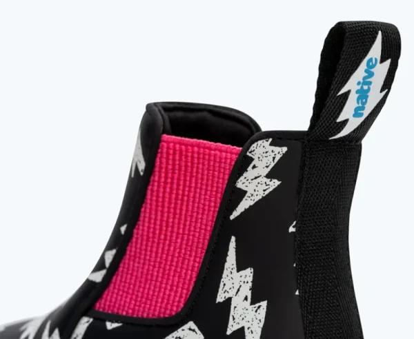 Native Shoes Boots^Kensington Treklite Glow Child Jiffy Black/ Jiffy Black/ Shell Lightning Xl Glow