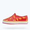 Native Shoes Shoes^Miles Sugarlite Print Child Hyper Red/ Shell White/ Crayon Lightning