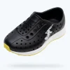 Native Shoes Shoes^Robbie Sugarlite Glow Child Jiffy Black/ Shell White/ Shell Lightning Glow/ Pickle Speckle Rubber