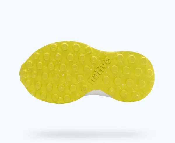 Native Shoes Shoes^Robbie Sugarlite Glow Child Jiffy Black/ Shell White/ Shell Lightning Glow/ Pickle Speckle Rubber