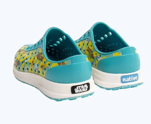 Native Shoes Shoes^Robbie Sugarlite Star Wars Print Child Glacier Green/ Shell White/ Lightside Block/ Glacier Speckle Rubber